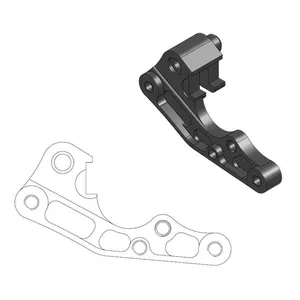 MOTO-MASTER BRAKE CALIPER RELOCATION BRACKET 270MM