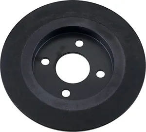 Drag Specialties Rear Brake Rotor<br><ul><li>High-quality cast iron construction with a ground and black electroplate finish</li><li>Designed for use with OEM or aftermarket brake calipers</li><li>Exact replacement for the OEM rotors</li><li>Sold each; two required</li><li>It is recommended the brake rotors be replaced in pairs.</li></ul>