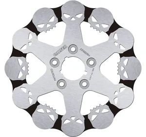 Galfer BRAKE ROTOR FIXED SKULL<br><ul><li>Lower weight of the unsprung masses.</li><li>More braking power.</li><li>Better heat dissipation.</li><li>Excellent resistance to corrosion.</li><li>Less tendency to warp.</li><li>Maintains cleaner the contact surface pad-disc.</li><li>Improve and personalize the motorcycle esthetic.</li><li>Laser cut, stainless steel and high carbon content.</li><li> There is a direct application of competitive technology for any user.</li><li>Direct replacement system that does not require brackets or any extra parts, it bolts just like a stock disc would.</li></ul><br>Brake Rotor Fixed Skull