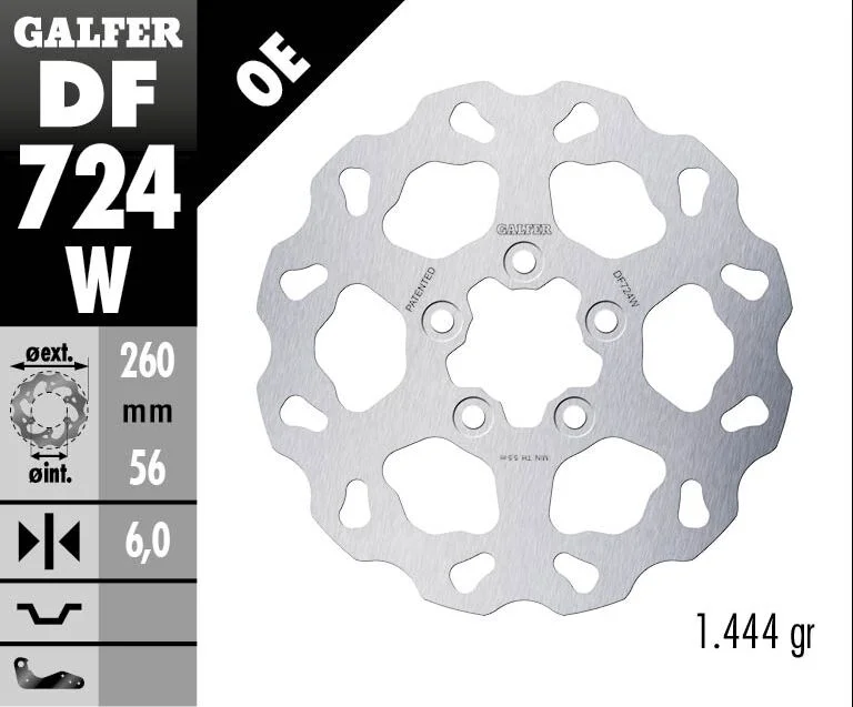 Galfer BRAKE DISC FIXED WAVE