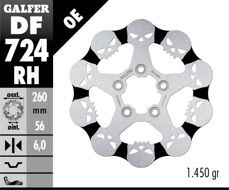 Galfer BRAKE DISC FIXED SKULL
