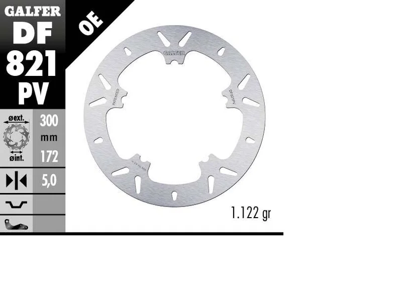Galfer Brake Rotor Fixed Round