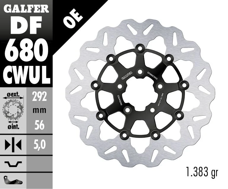 Galfer BRAKE DISC FLOAT WAVE BLACK BR
