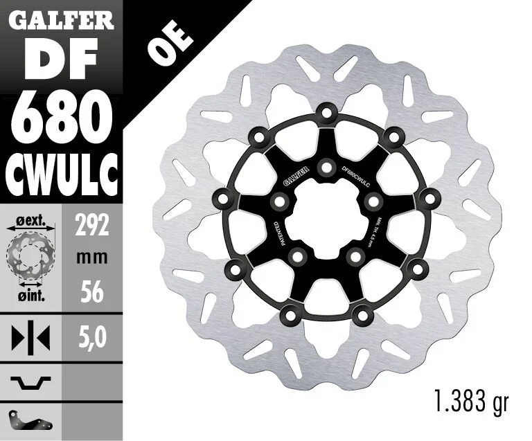 Galfer BRAKE DISC FLOAT WAVE BLACK CO