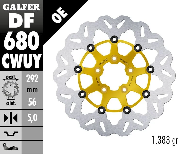 Galfer BRAKE DISC FLOAT WAVE GOLD