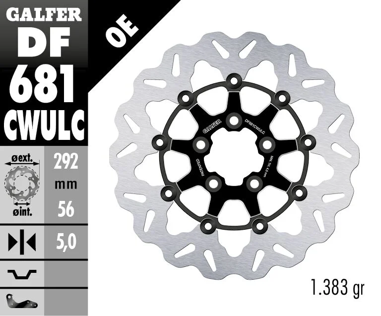 Galfer BRAKE DISC FLOAT WAVE BLACK CO