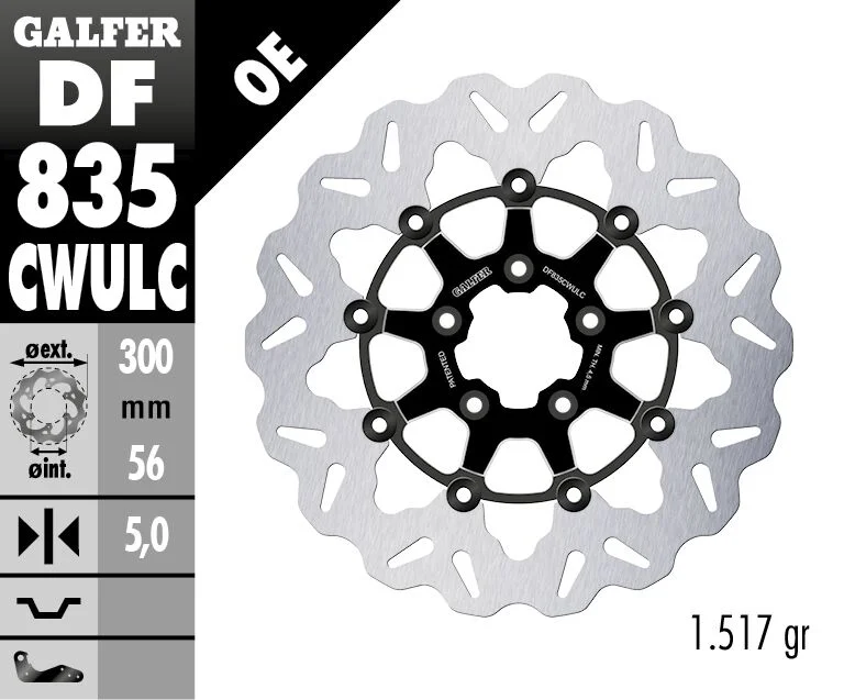Galfer BRAKE DISC FLOAT WAVE BLACK CO