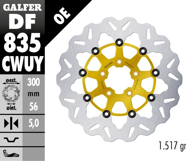 Galfer BRAKE DISC FLOAT WAVE GOLD