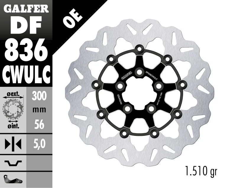 Galfer BRAKE DISC FLOAT WAVE BLACK CO
