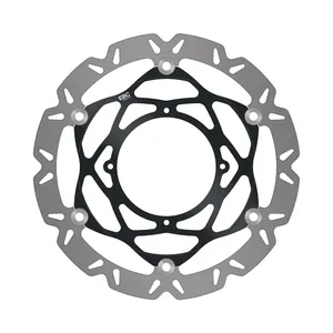 EBC BRAKE ROTOR KIT SUPERMOTO FLOATING CONTOUR WAVE,WITH CALIPER BRACKET