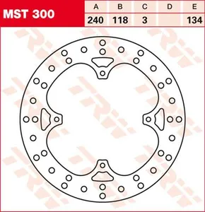 TRW BRAKE ROTOR FIXED ROUND