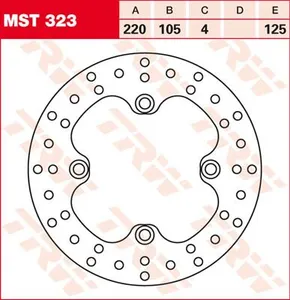 TRW BRAKE ROTOR FIXED ROUND
