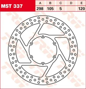 TRW BRAKE ROTOR FIXED ROUND