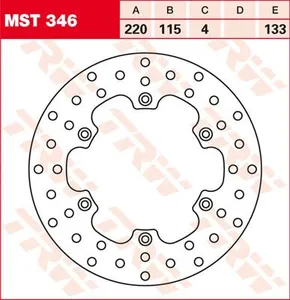 TRW BRAKE ROTOR FIXED ROUND