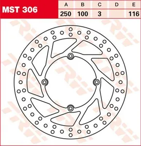 TRW BRAKE ROTOR FIXED ROUND