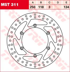 TRW BRAKE ROTOR FIXED ROUND