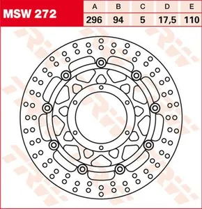 TRW BRAKE ROTOR FLOATING ROUND
