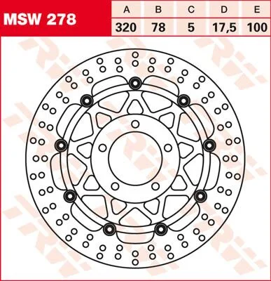 TRW BRAKE ROTOR FLOATING ROUND
