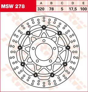 TRW BRAKE ROTOR FLOATING ROUND