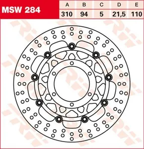 TRW BRAKE ROTOR FLOATING ROUND