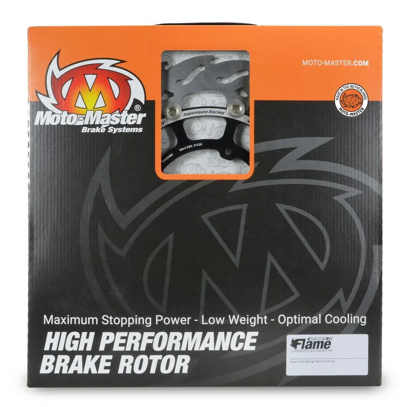 MOTO-MASTER BRAKE ROTOR FLOATING FLAME BLACK