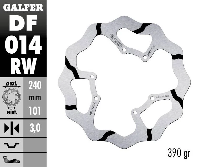 GALFER BRAKE ROTOR FIXED WAVE GR