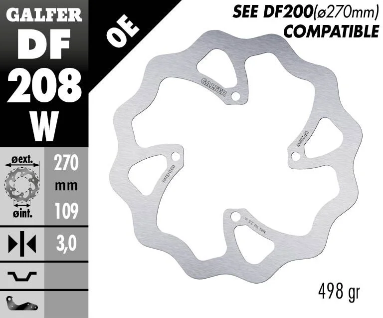 GALFER BRAKE ROTOR FIXED WAVE