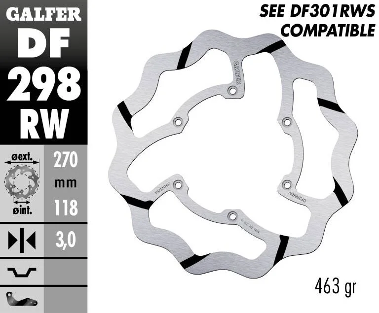 GALFER BRAKE ROTOR FIXED WAVE GR