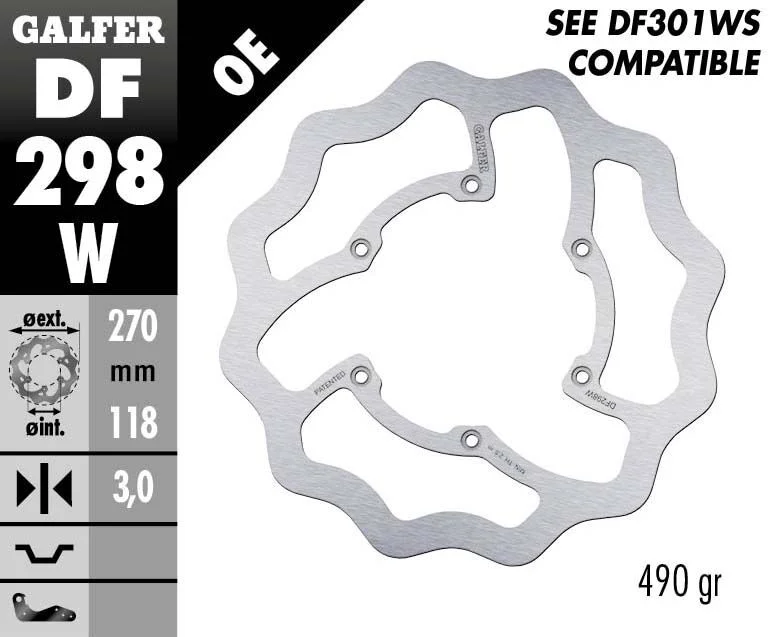GALFER BRAKE ROTOR FIXED WAVE