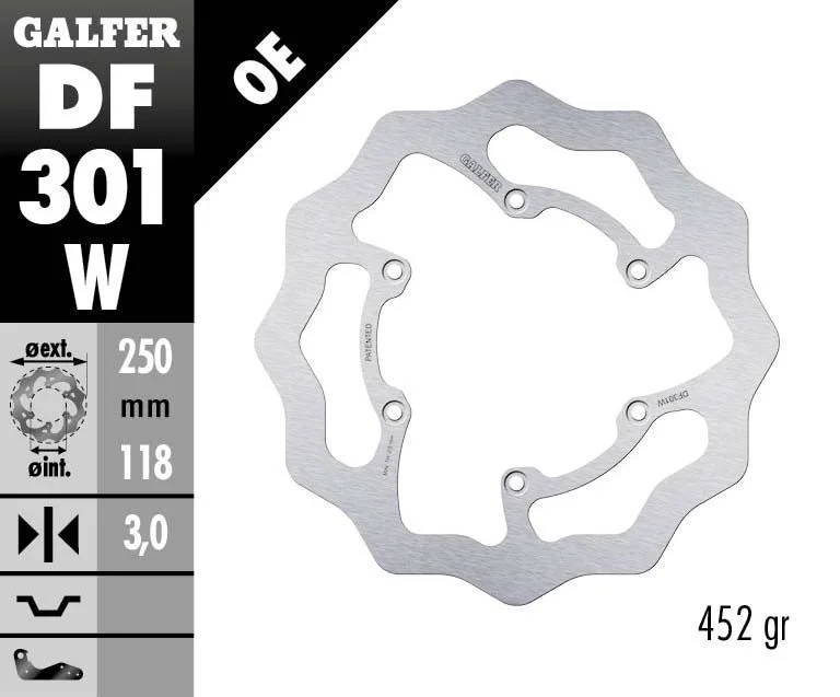 GALFER BRAKE ROTOR FIXED WAVE