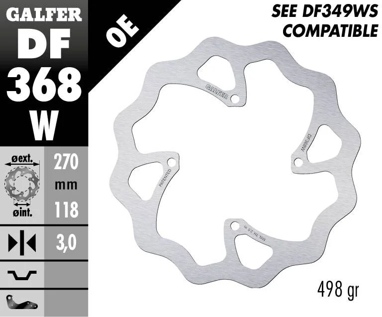 GALFER BRAKE ROTOR FIXED WAVE