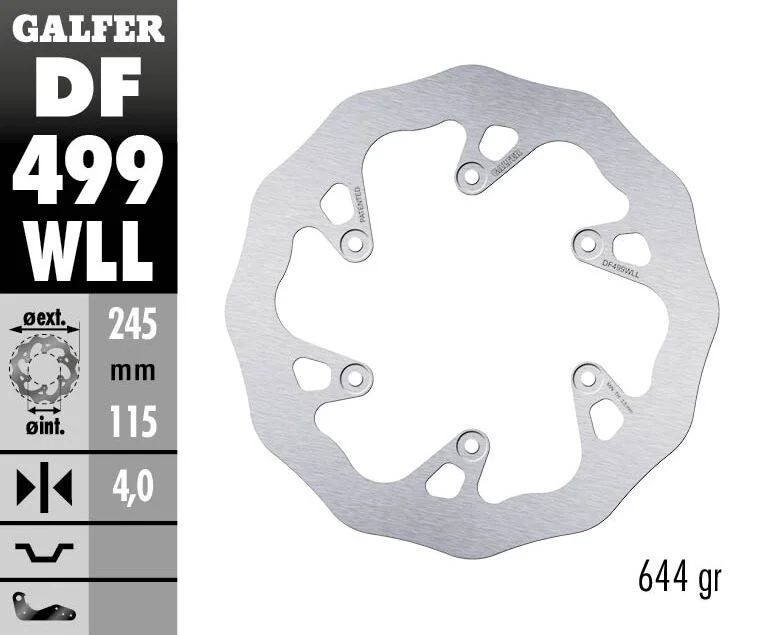 GALFER BRAKE ROTOR FIXED WAVE SOLID