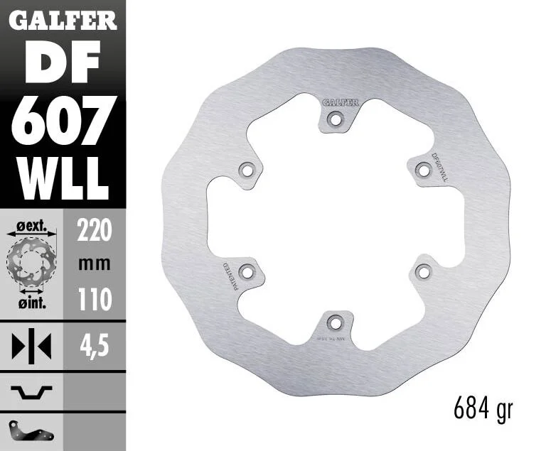 GALFER BRAKE ROTOR FIXED WAVE SOLID