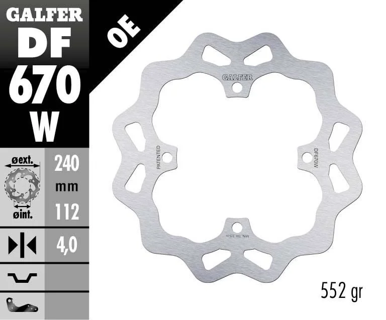 GALFER BRAKE ROTOR FIXED WAVE