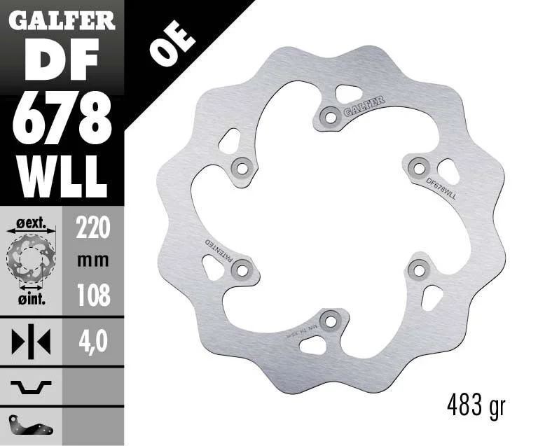 GALFER BRAKE ROTOR FIXED WAVE