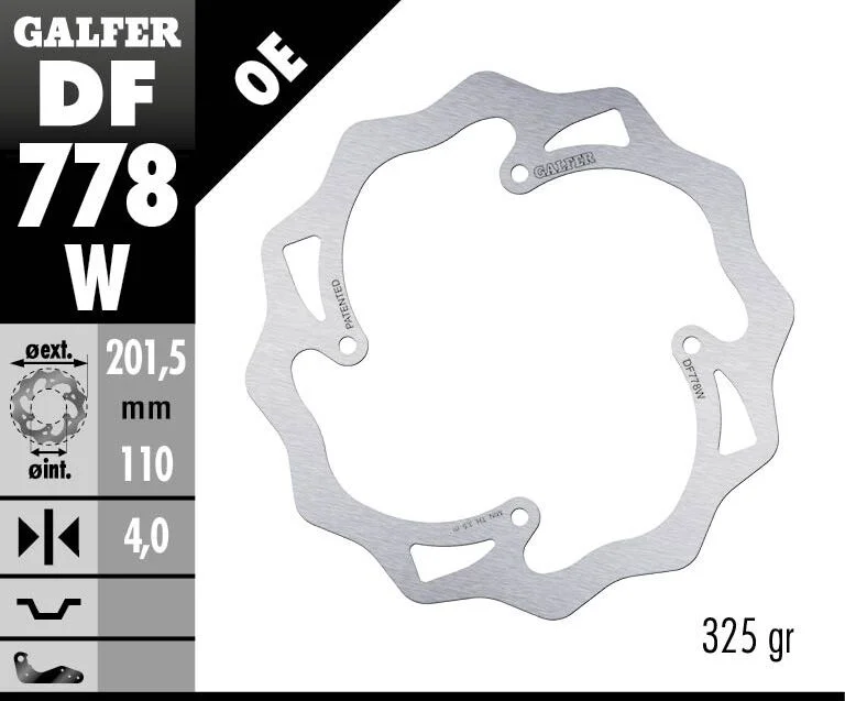 GALFER BRAKE ROTOR FIXED WAVE