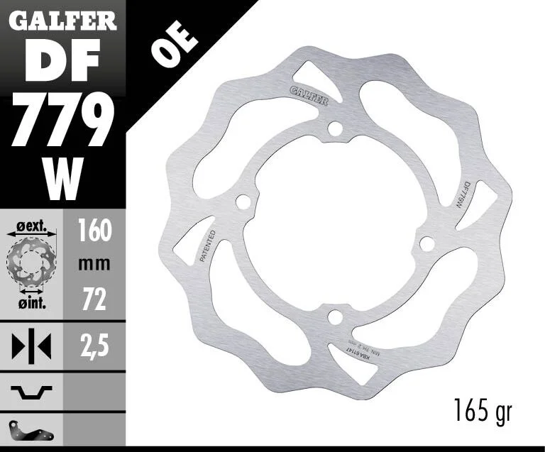 GALFER BRAKE ROTOR FIXED WAVE