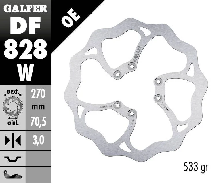 GALFER BRAKE ROTOR FIXED WAVE