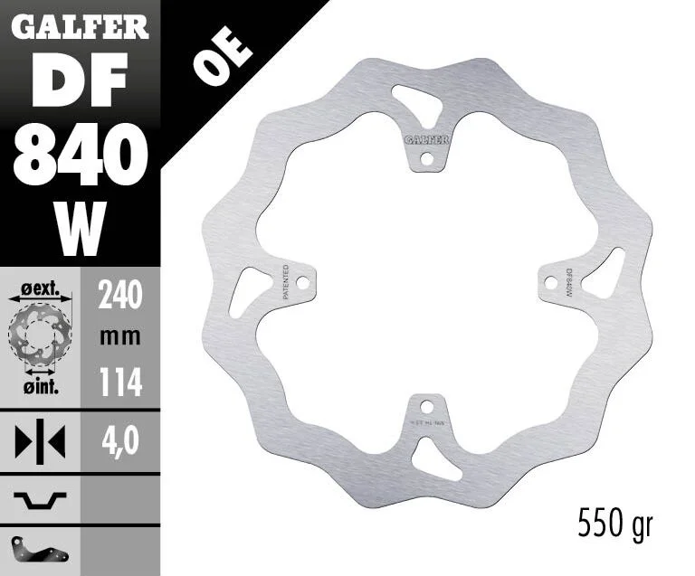 GALFER BRAKE ROTOR FIXED WAVE 240