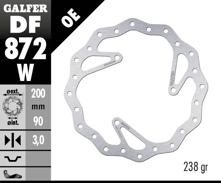 GALFER BRAKE ROTOR FIXED WAVE 200