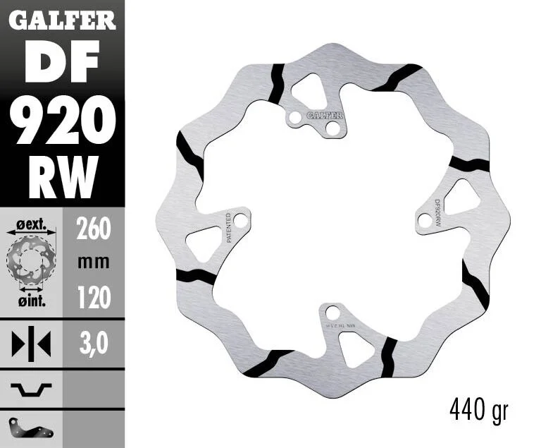 GALFER BRAKE ROTOR FIXED WAVE 260