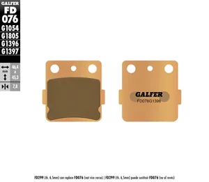GALFER BRAKE PAD SINTER STREET