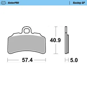 MOTO-MASTER BRAKE PAD RACING GP