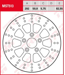 TRW BRAKE ROTOR FIXED ROUND MST