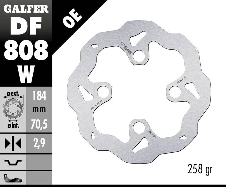 GALFER BRAKE ROTOR FIXED WAVE