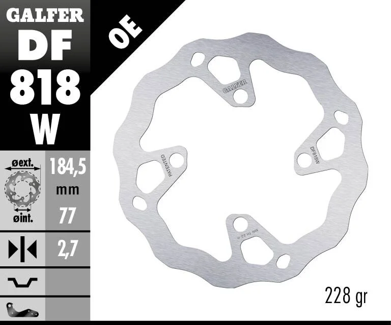 GALFER BRAKE ROTOR FIXED WAVE