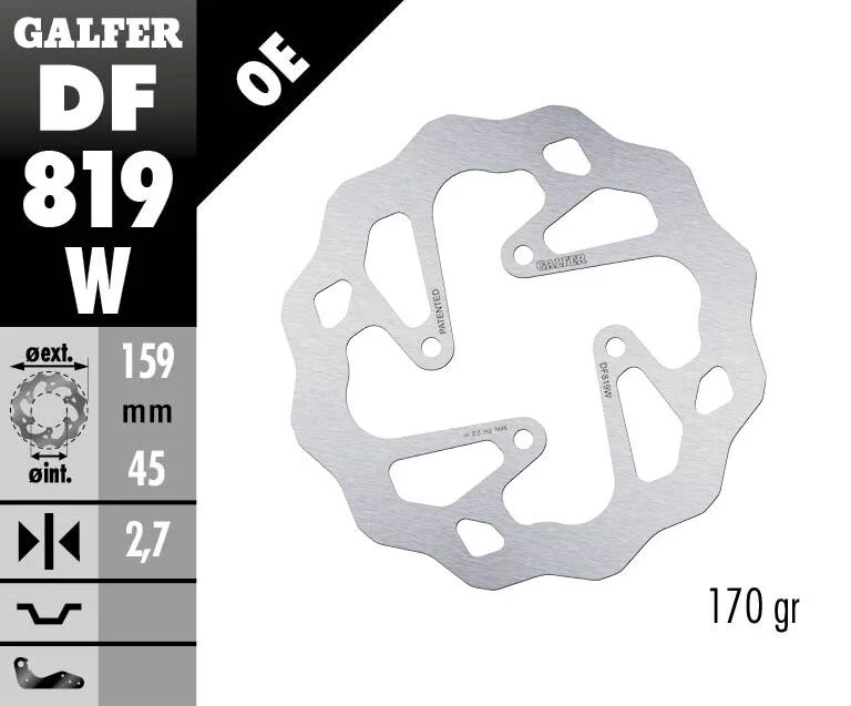 GALFER BRAKE ROTOR FIXED WAVE