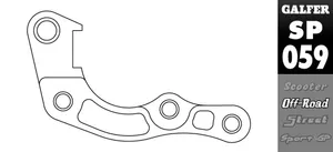 GALFER BRAKE CALIPER RELOCATION BRACKET