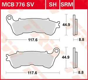 TRW BRAKE PAD ALLROUND ORGANIC