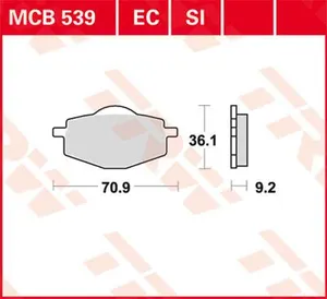 TRW BRAKE PAD EC-ORGANIC